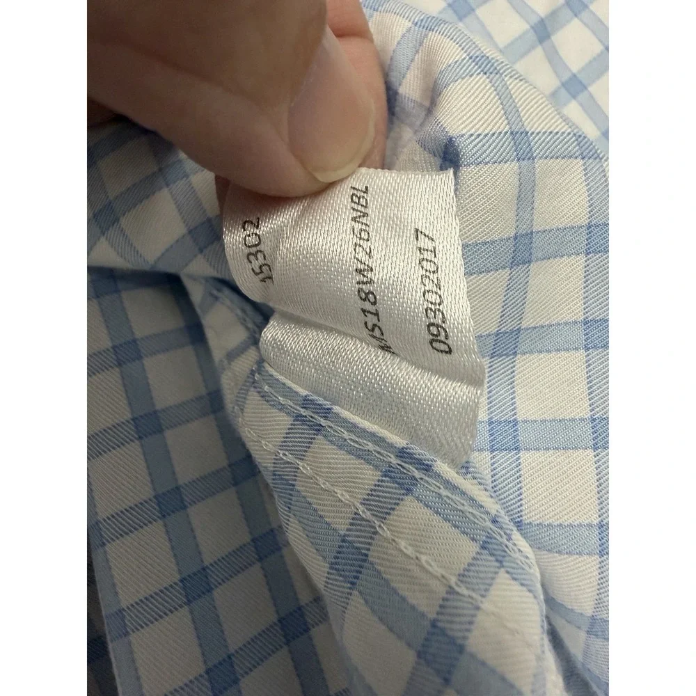 Peter Millar Crown Soft Shirt XL Extra Large Mens Cotton Silk Plaid Check Button